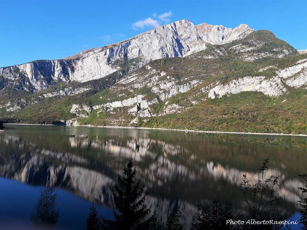 Molveno lake and Southern Brenta Dolomites