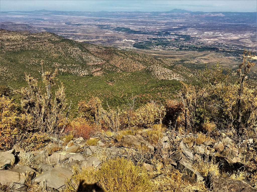 View to Camp Verde from just below the summit