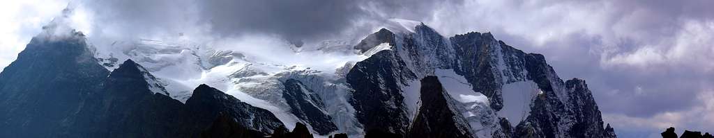 Monte Velan and Valsorey Glacier from Tete Blanche