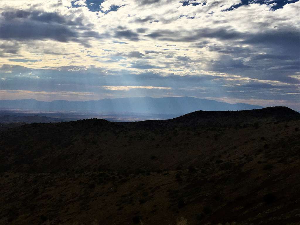 Distant view towards the Pinaleño Mountains