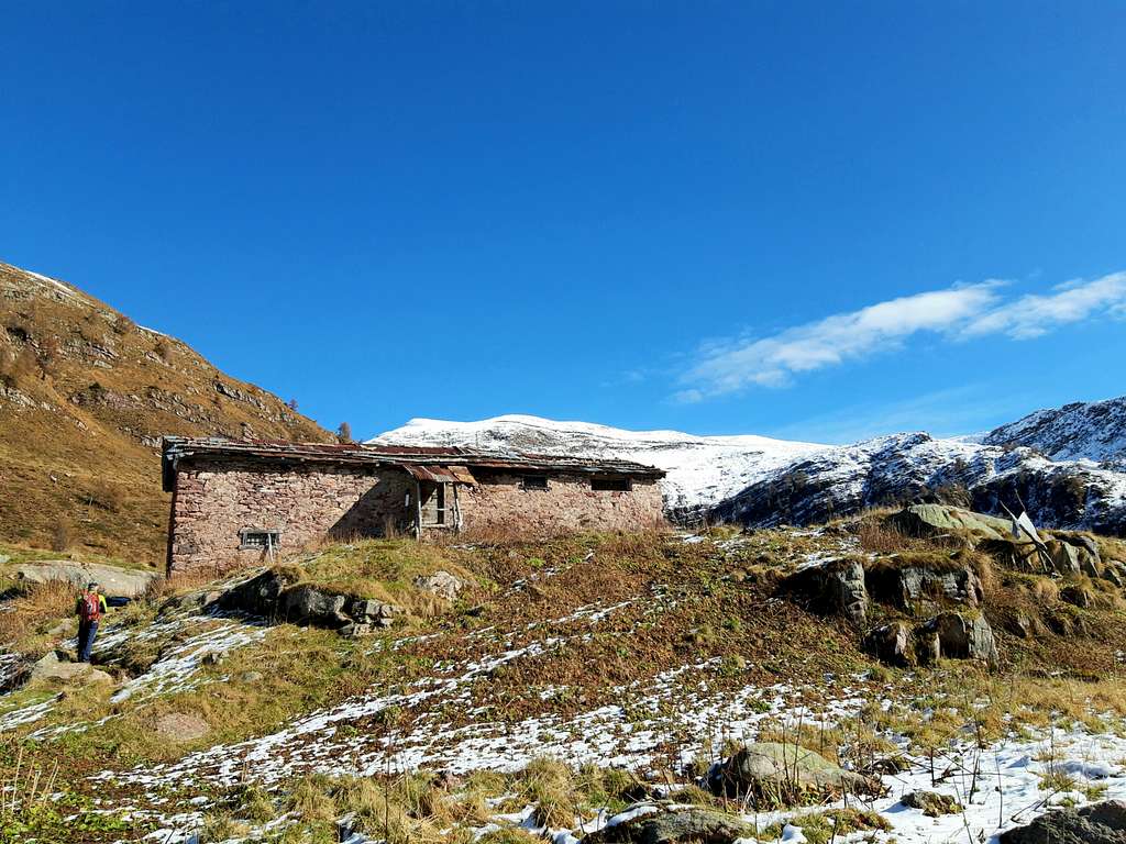 First snow on the route to Laghi Bruffione