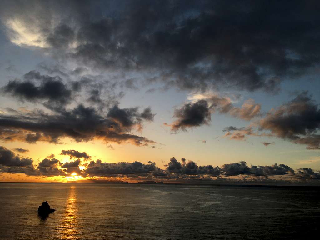 Sunrise over the Isla Desertas, Madeira