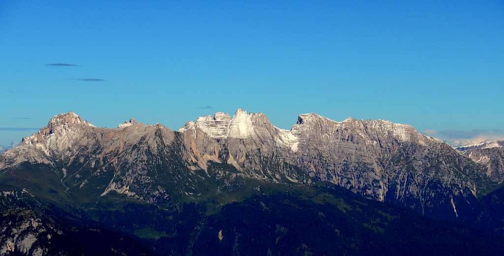 The Latemar group seen from Cauriòl