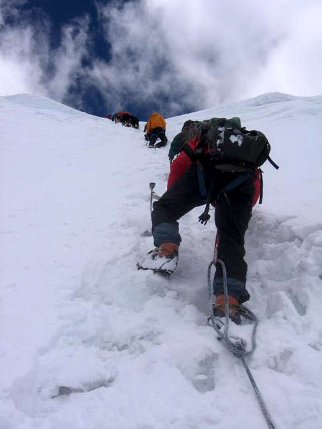 Climbing to get to the summit...