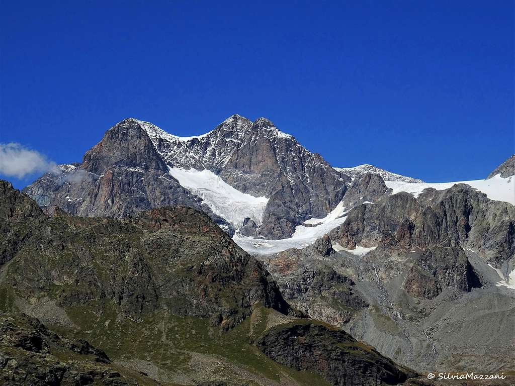 Pizzo Argent and Pizzo Zupò seen from Pilastri del Lago