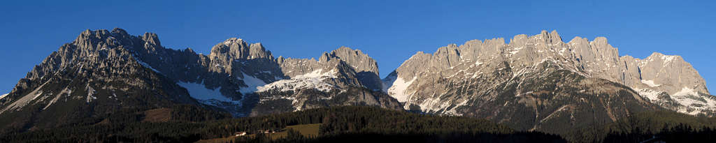 Panorama of the Wilder Kaiser mountains