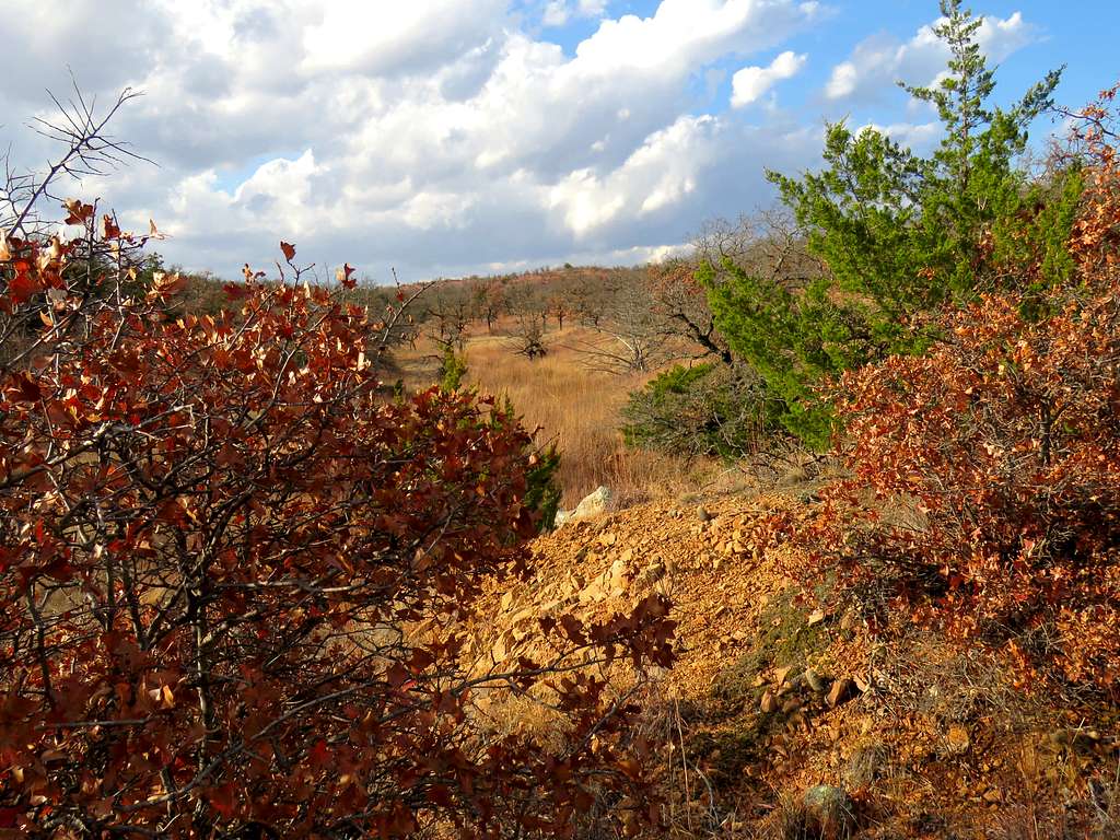 Hiking up the drainage