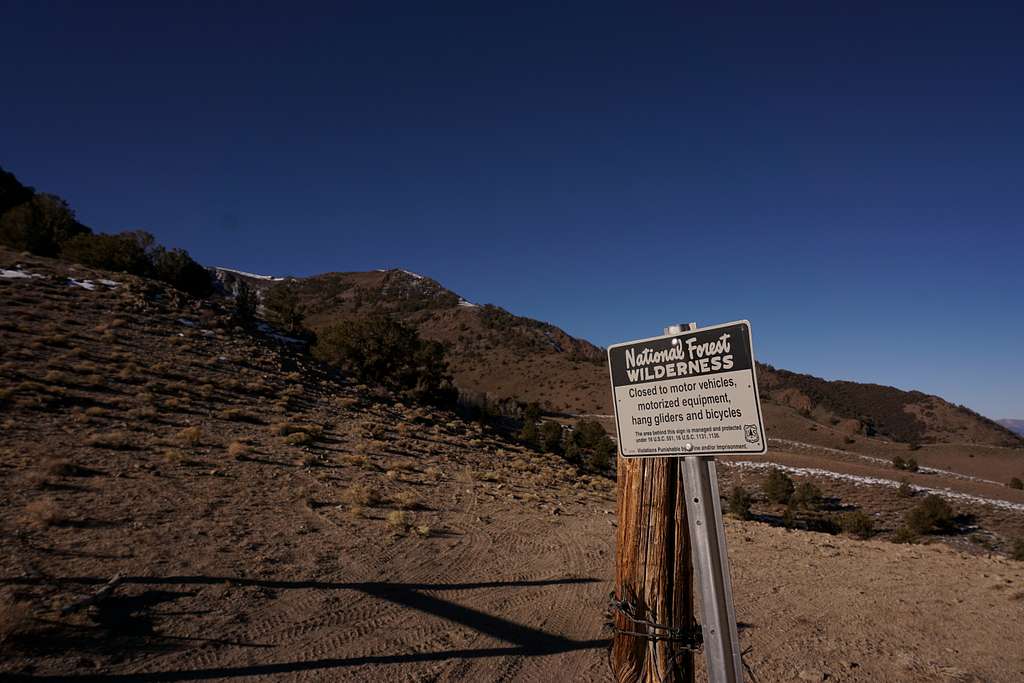 Officially entering the Alta Toquima Wilderness on the north side of Nevada's Mt Jefferson.