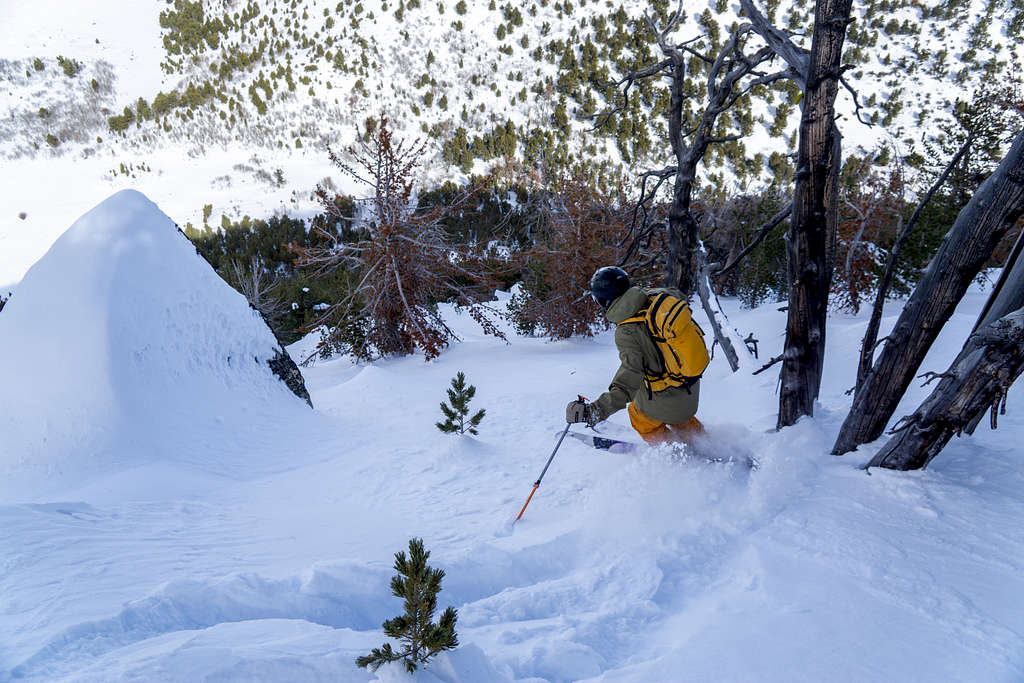 Skiing North Face