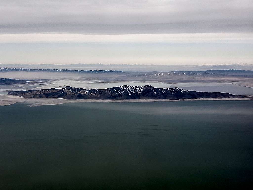 Stansbury Island from plane