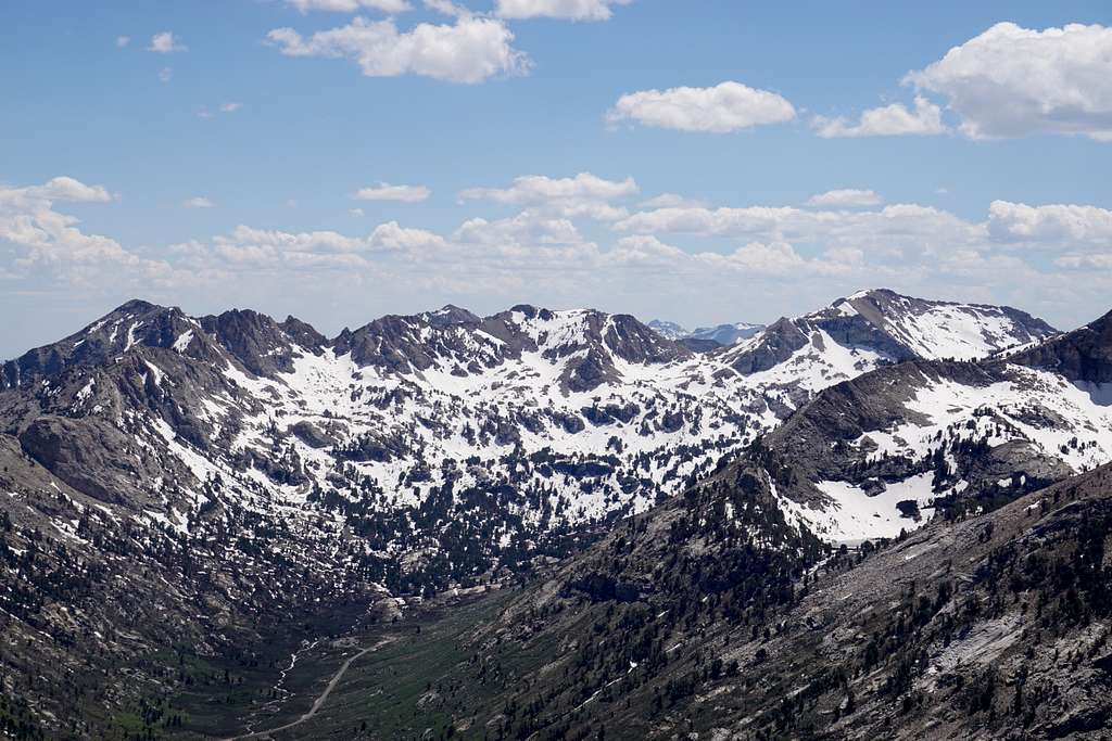 View of Lamoille Canyon as seen from Verdi Peaks area