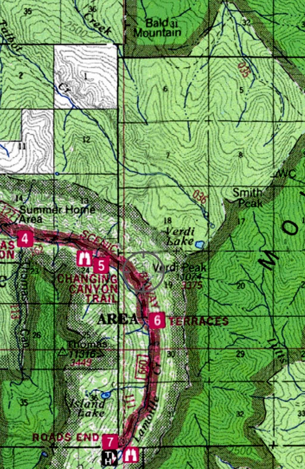 Lamoille Canyon area; Humboldt-Toiyabe Map 2005