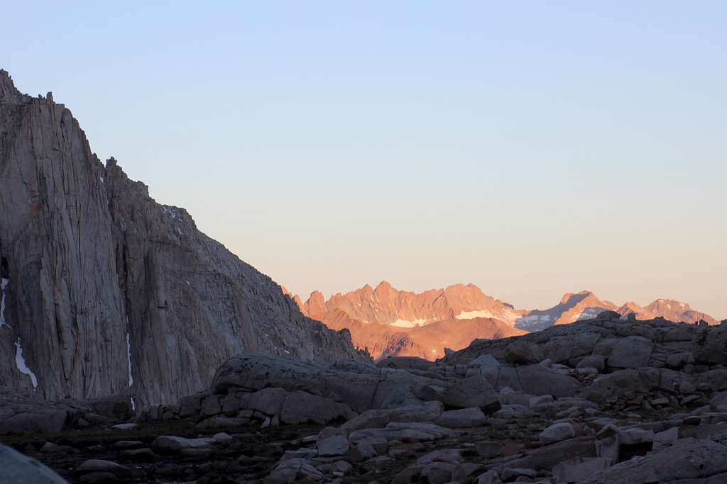 Sunset on The JMT ~ Camp just above Guitar Lake