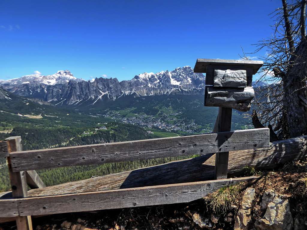 Cortina d'Ampezzo basin from the panoramic viewpoint of Val Negra