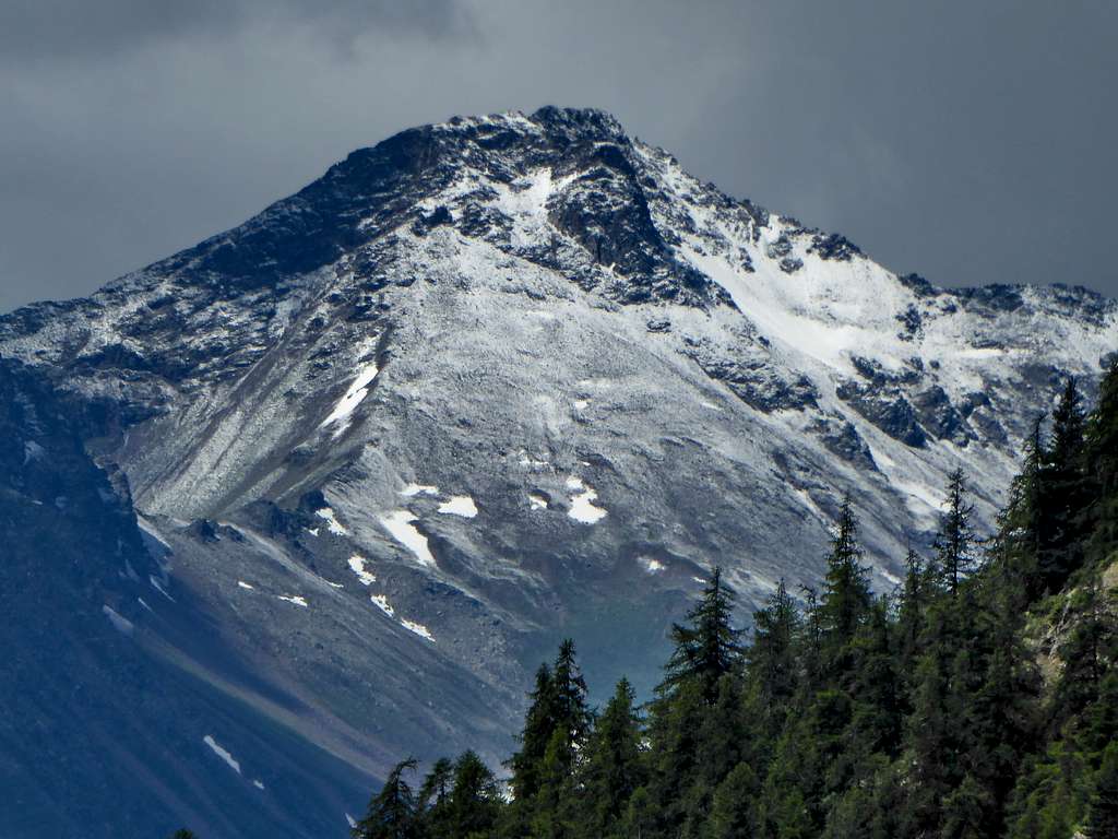 Mont Fallère after a summer snowfall