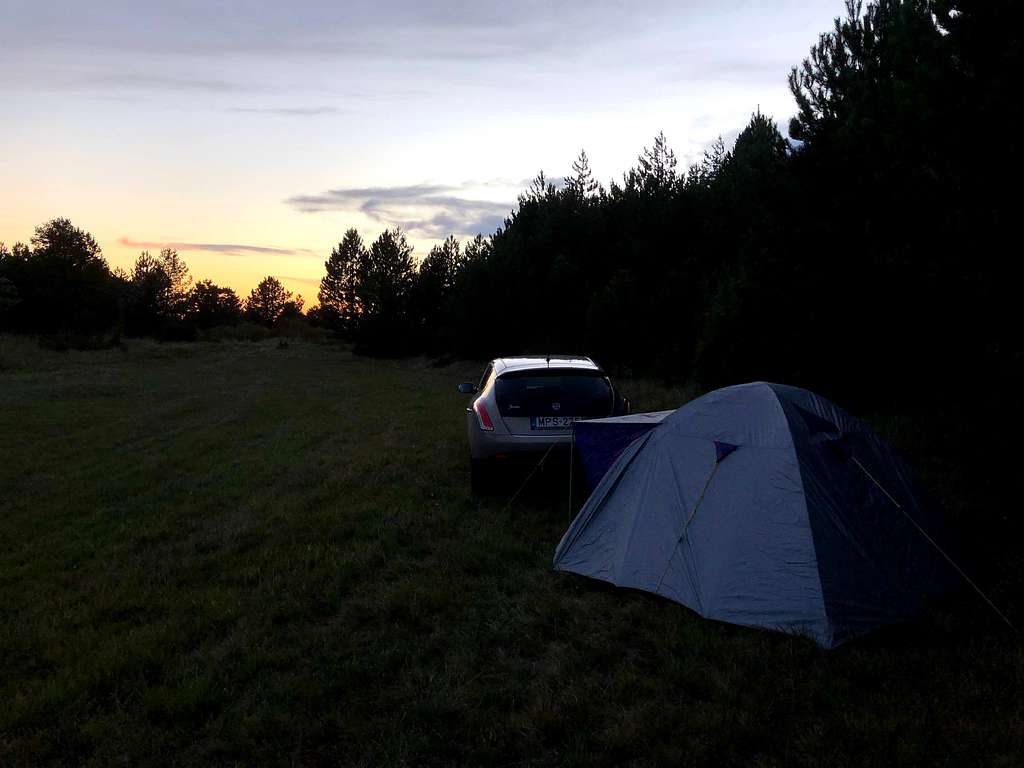 Camping alone in the nature
