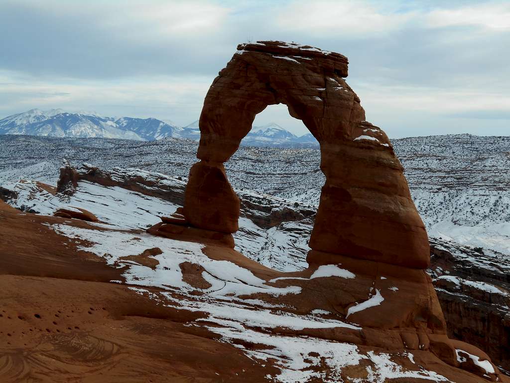 Delicate Arch and La Sal Mountains