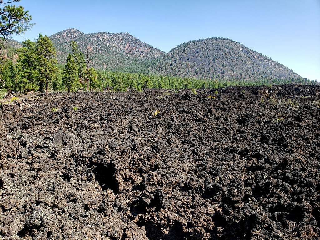 Double Summit of O'Leary plus Darton Dome from lava field