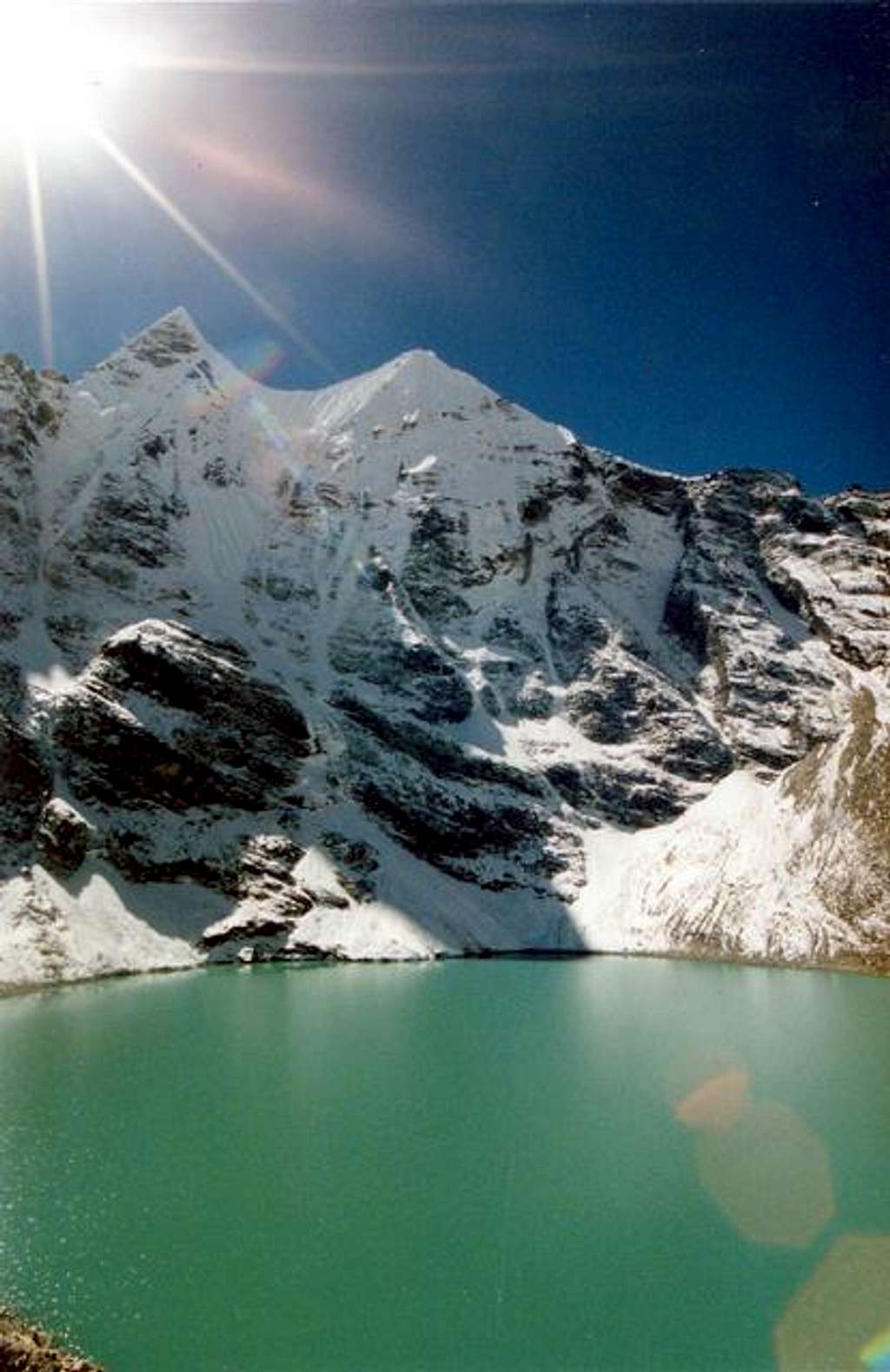 Glacial lake below a...