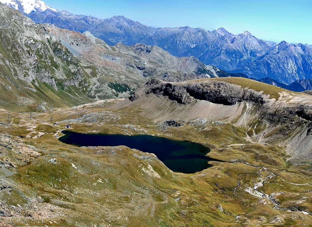 Lago del Miserin during descent Becco Costazza