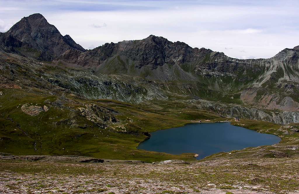 Punta Tersiva and Lago del Miserin from Mont Rascias