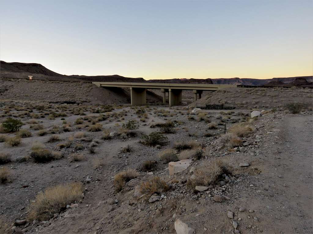 Path under the bridge