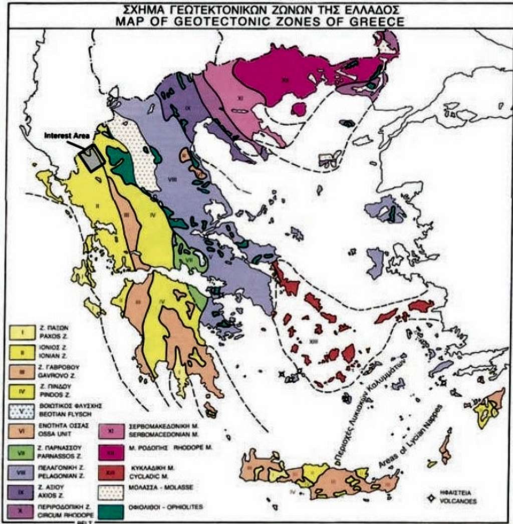 Geotectonic Zones of Greece