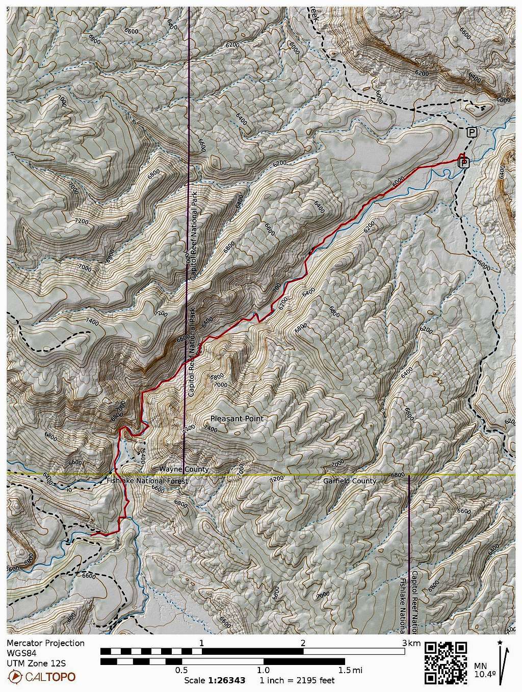 Map of Pleasant Creek