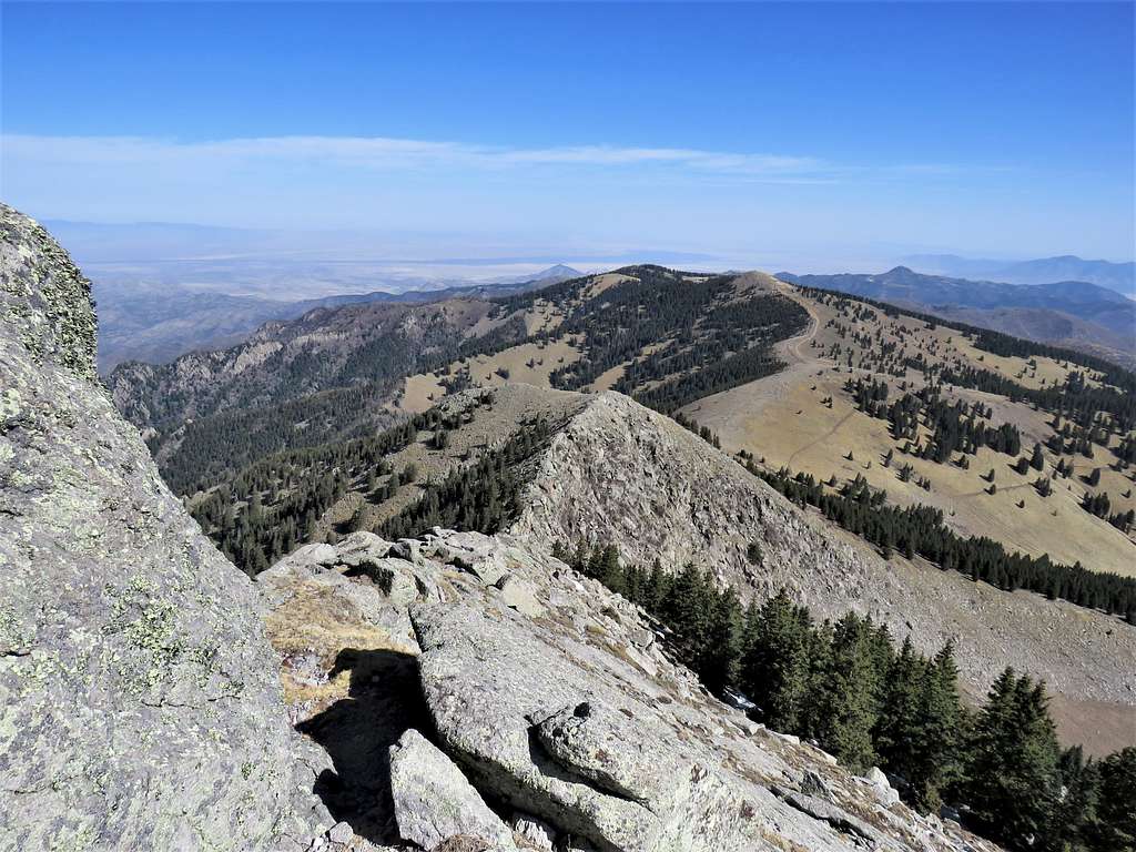 Looking north from the north ridge of Sierra Blanca