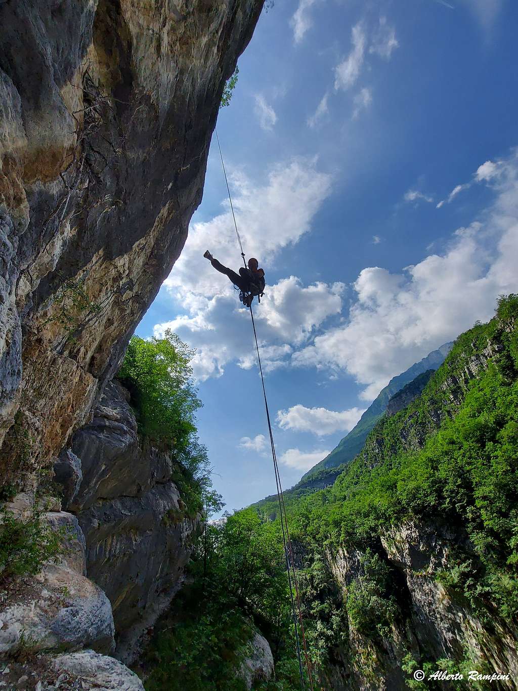 Abseil on The Passenger, Limarò Canyon