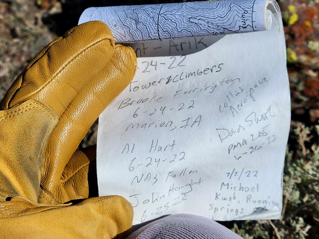 New Pass Peak summit register