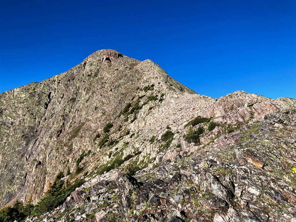 The climbing route up Snowdon Northeast Ridge
