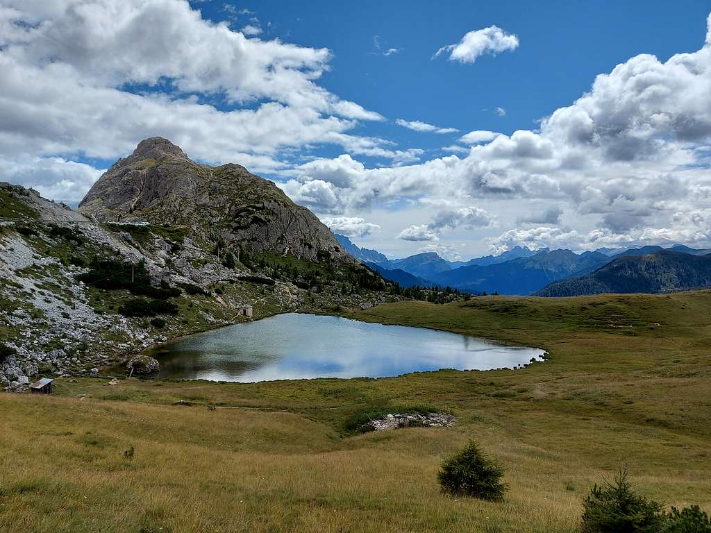 Pond near Valparola Pass, Dolomites
