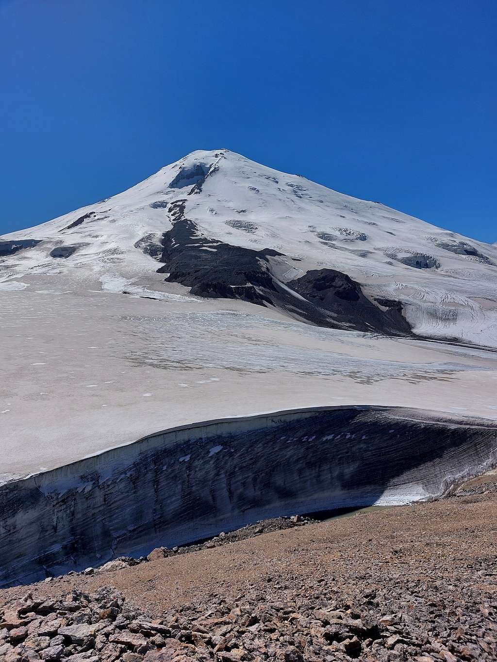 Mt. Elbrus from East, lava flow, 3650 m