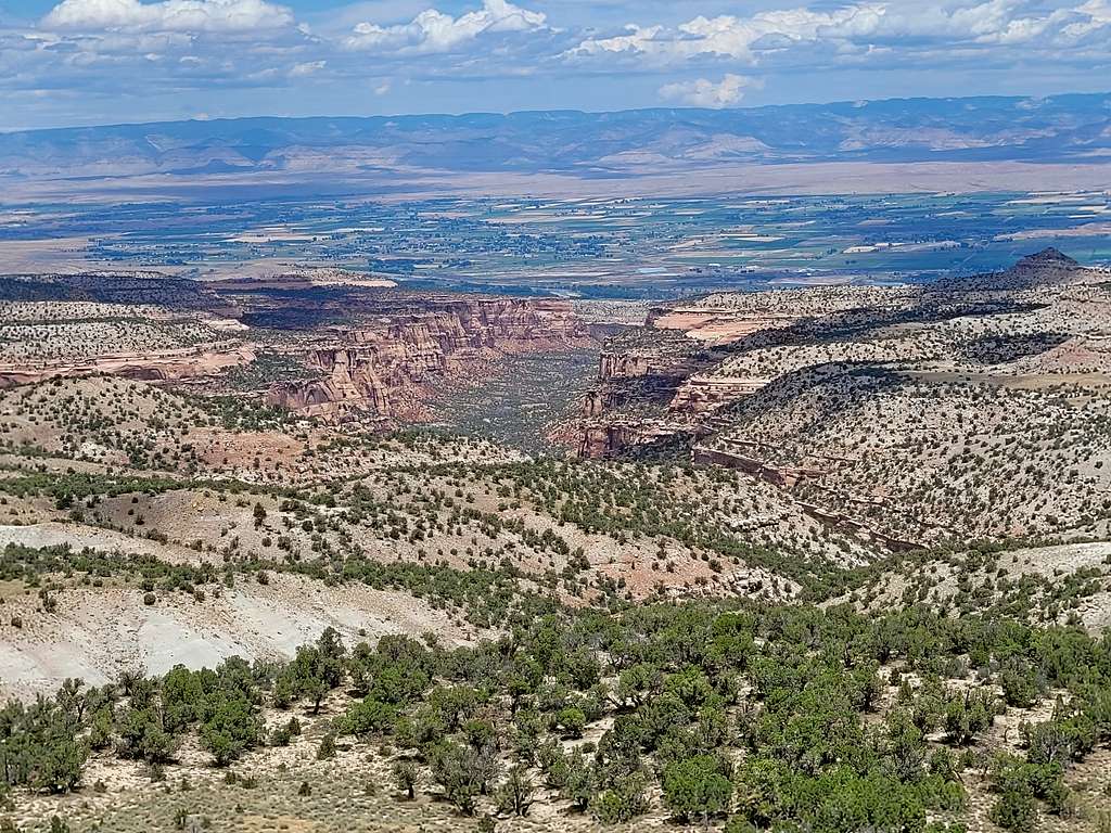 View of Devils Canyon and Fruita from Black Ridge