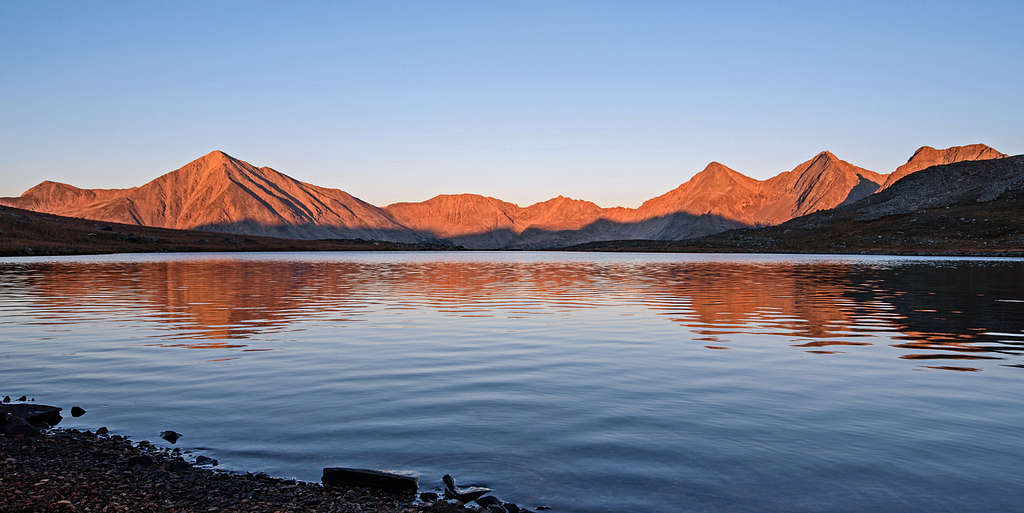 Huron Peak and the Three Apostles at Sunset