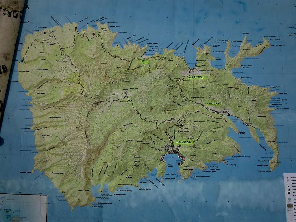 Topo Map of Nuku Hiva