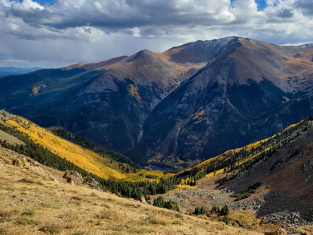 Sawatch Range, with fall colors below