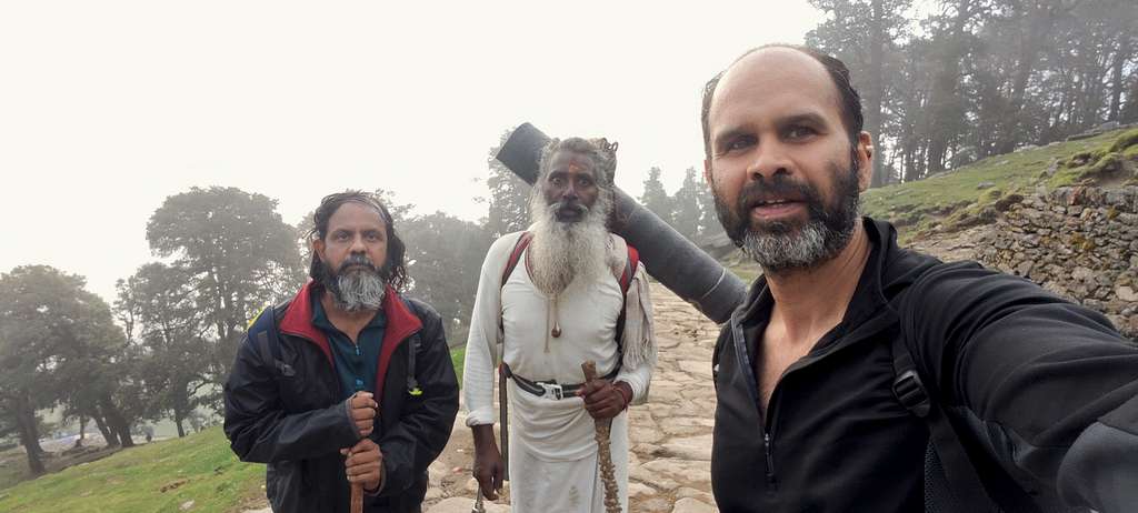 Sadhu accompanying us on Tungnath trail