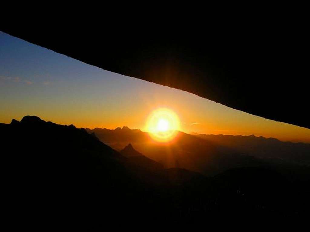 The sunrise from inside Açu's...