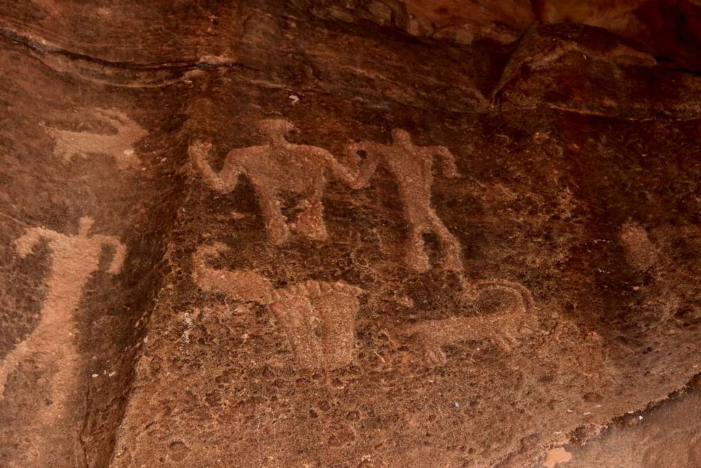 Petroglyphs, Khazali Canyon, Wadi Rum, Jordan