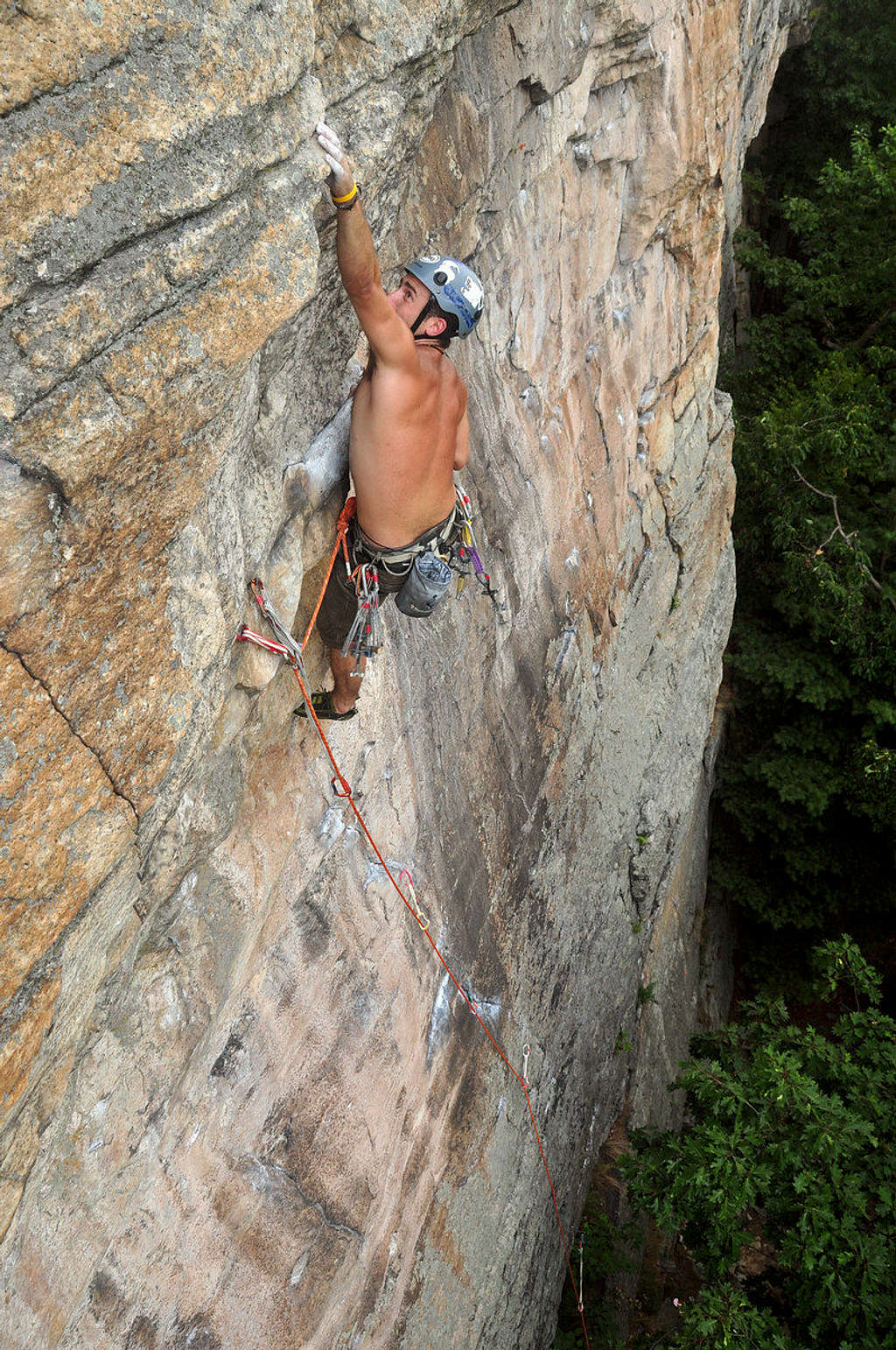 Darek Kuczynski fully focused on the crux of Co-Existence, photo Denis O'Connor