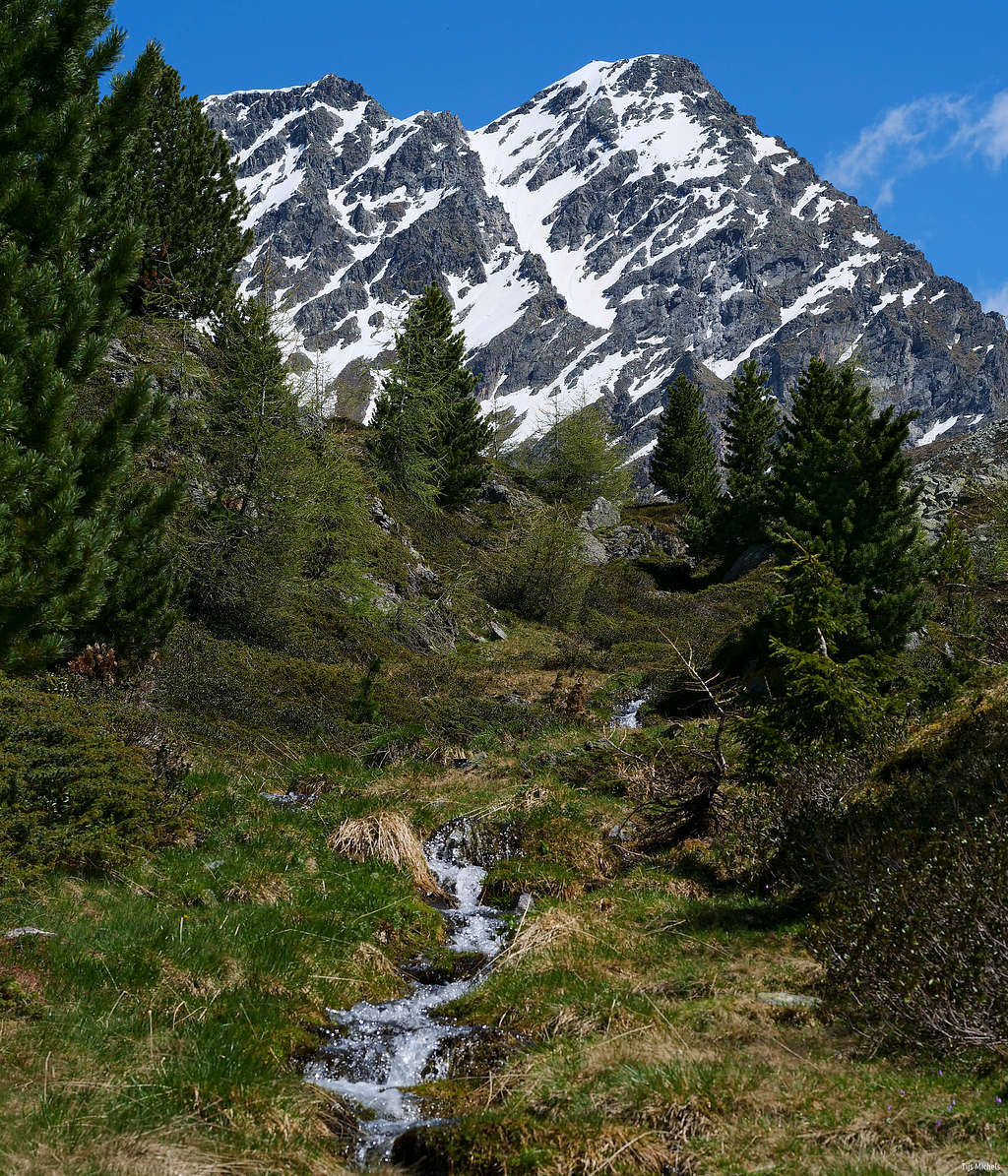 Cima di Vallazza / Fallaschkopf (2905m) and Piz Costainas / Furkelspitz (3004m)