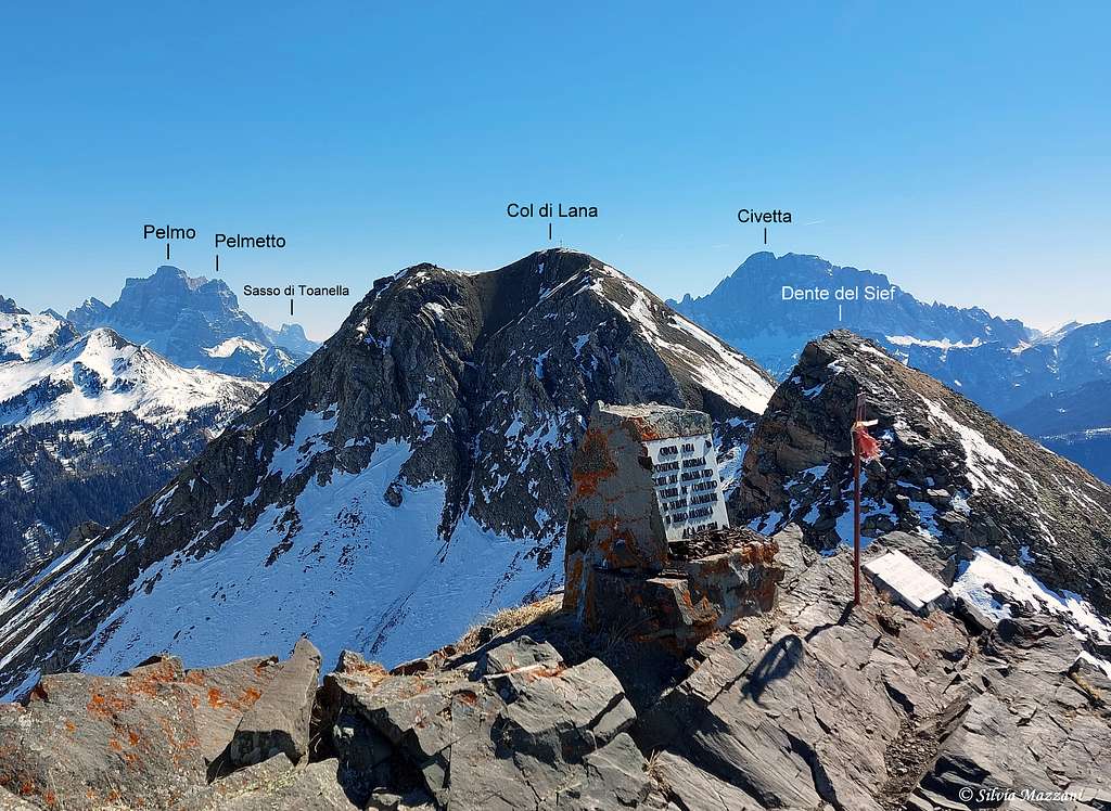 Labelled pano from Monte Sief