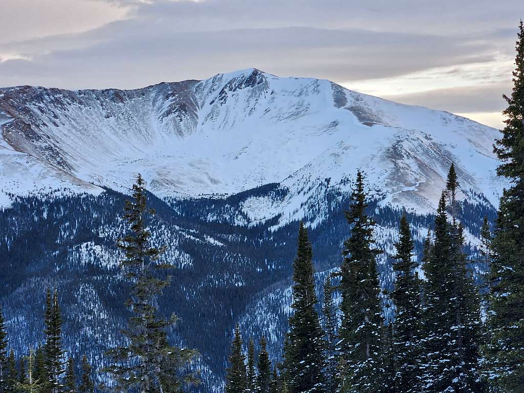 Engelmann Peak as viewed from the slopes of Russell Peak