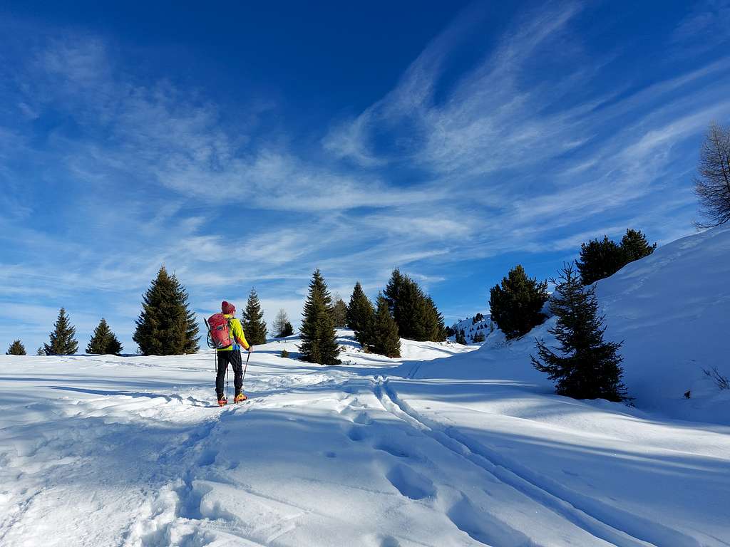 Nearing the summit of Cima Lasta