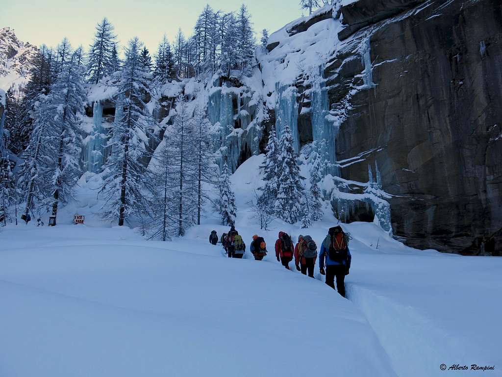 Ice falls, Val di Cogne