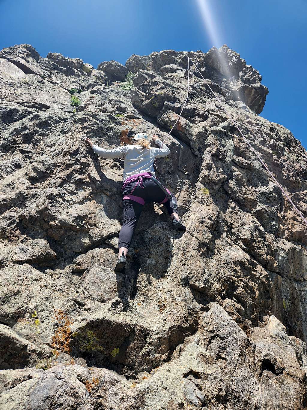 Shaylee climbing at Ranch Creek