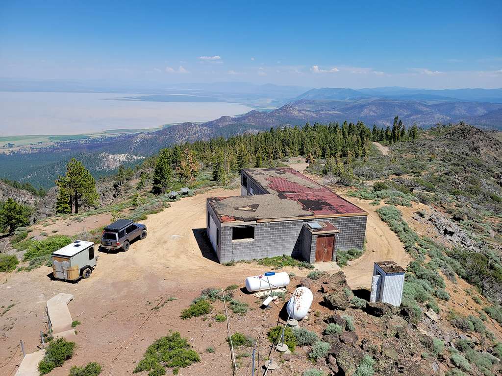 An abandoned Cold-War era building at Thompson Peak