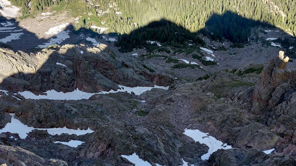 Northwest Couloir - From above